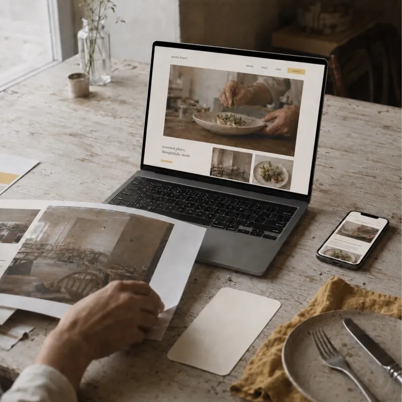 Restaurant website design concept