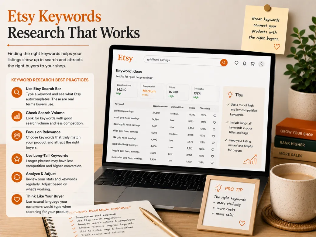 Keyword research mockup