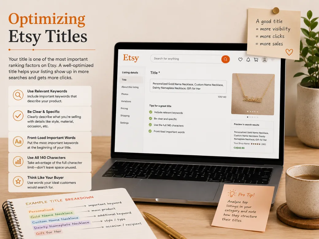Listing optimization mockup