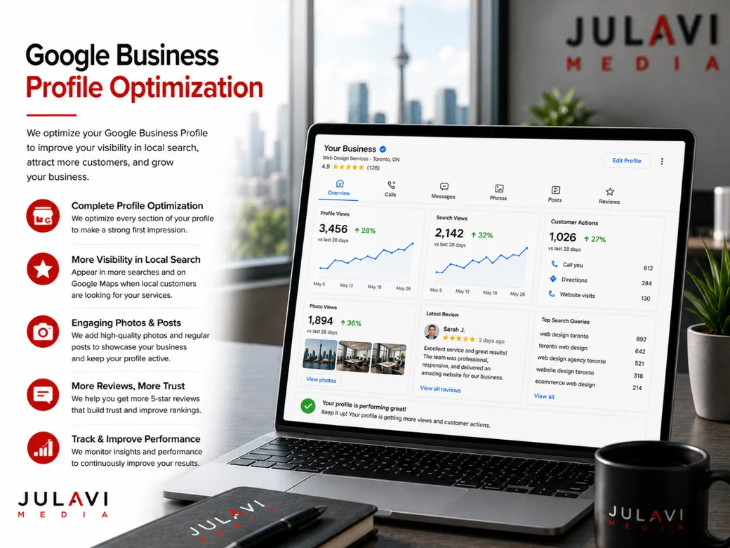 Google Business Profile optimization mockup