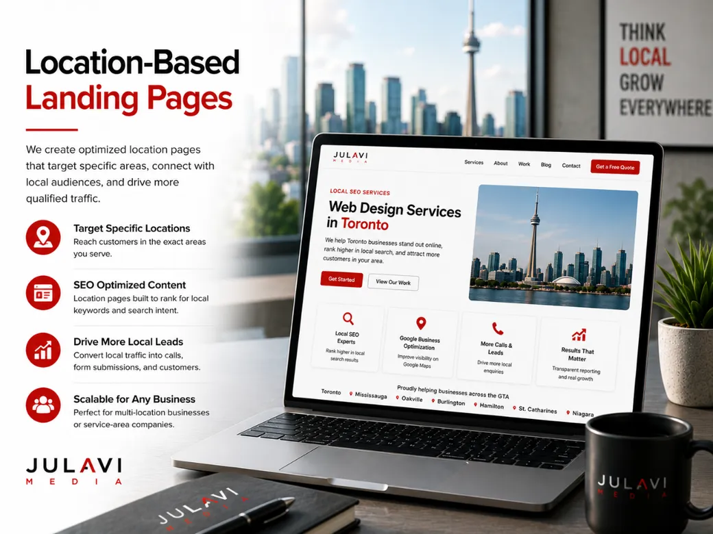 Local content marketing mockup
