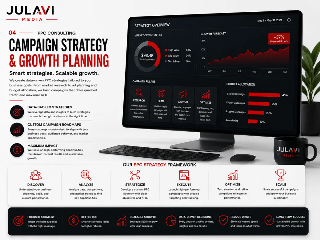 Paid media strategy plan mockup