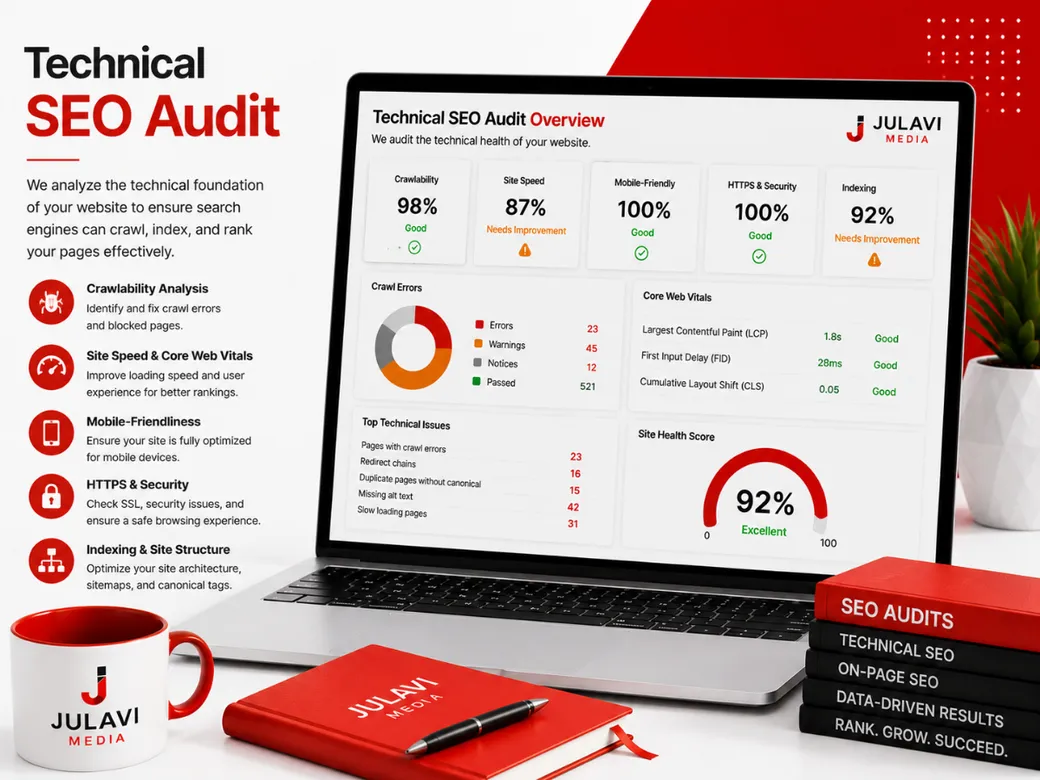 Technical audit mockup