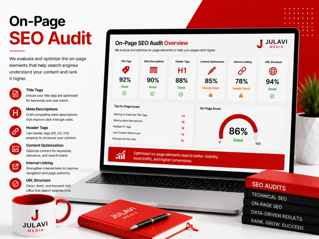Content audit mockup